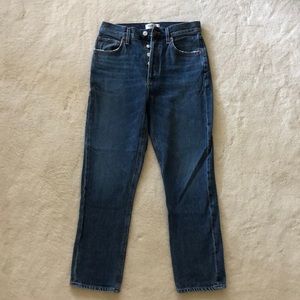 Agolde Riley High Rise Straight Crop Jeans